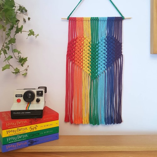 Macrame Highland Cow Wall Hanging Etsy