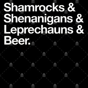 St. Patrick&#39;s Day Words PNG Print Files, Graphics Design Digital Download