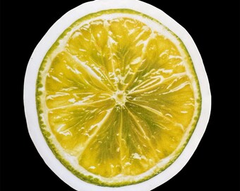 Calcomanía de limón y lima: vinilo cítrico vibrante (2,5")