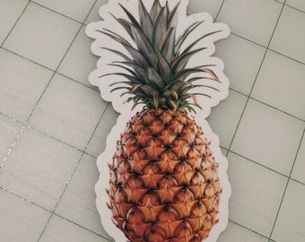Pineapple Sticker | Vinyl Waterproof | Die Cut Sticker | AI Generated