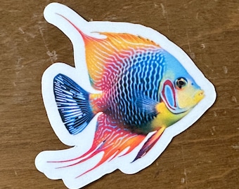 Angle Fish Sticker | Fish Sticker | Die Cut Sticker