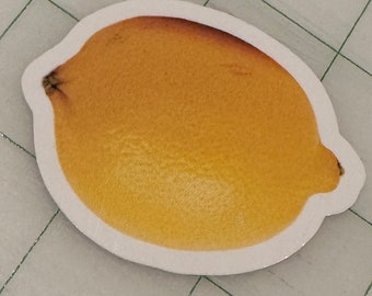 Lemon Sticker | Vinyl Waterproof | Die Cut Sticker | AI Generated