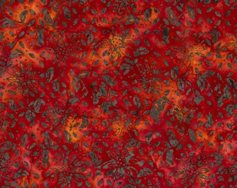 Tela múltiple naranja roja ~ TJAPS Batik ~ Riley Blake Designs