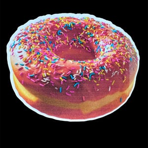 Donut Sticker – Cute Vinyl Decal with Sweet Donut Design, Food Lover Sticker for Laptop, Water Bottle, or Journal
