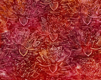 Tela roja tomate ~ TJAPS Batik ~ Riley Blake Designs