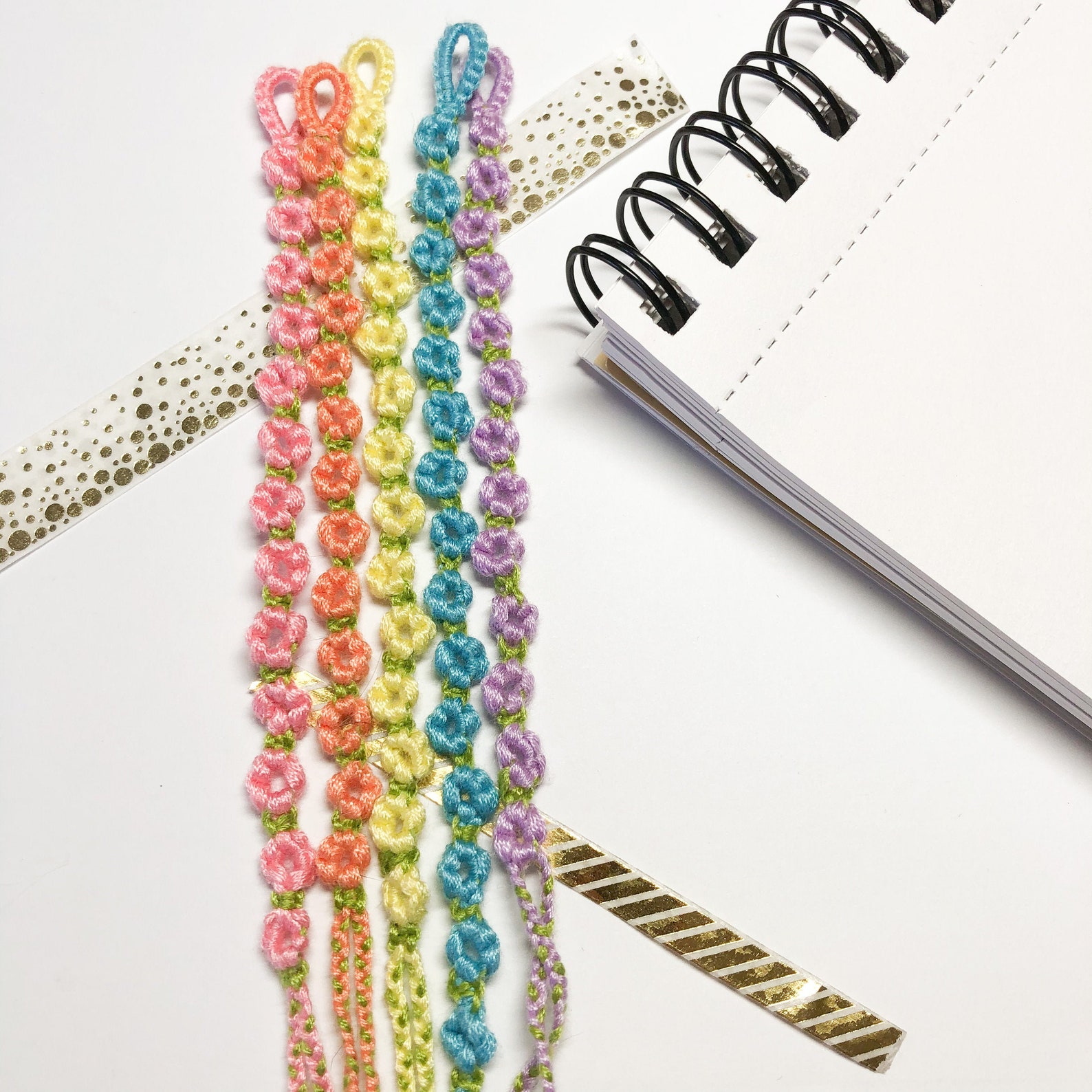 Daisy Chain Friendship Bracelets Handmade Etsy