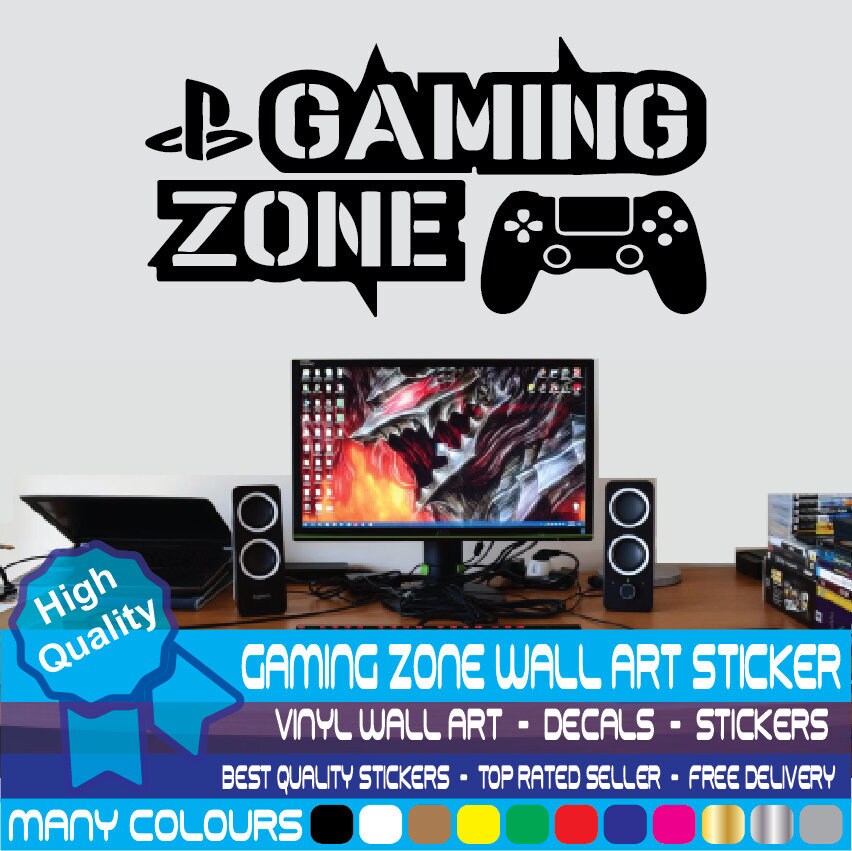 Gaming Zone PlayStation 5 Personalised Wall Stickers PS5