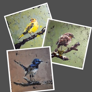 3 des estampes de la série Bird