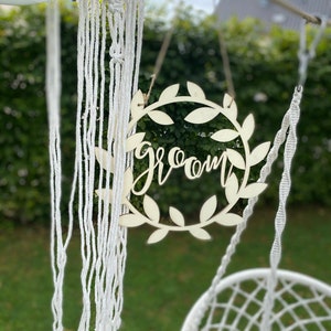 Verleih Traubogen rund für Hochzeiten/ Taufen, Boho Style, Boho Wedding, Bohohochzeit, Traubogen mit Pampas und Eucalyptus Girlande, 2m Bild 9