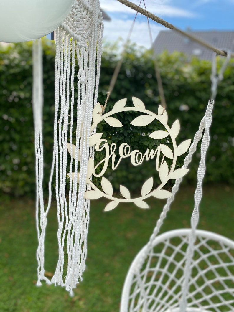 Verleih Traubogen rund für Hochzeiten/ Taufen, Boho Style, Boho Wedding, Bohohochzeit, Traubogen mit Pampas und Eucalyptus Girlande, 2m Bild 9