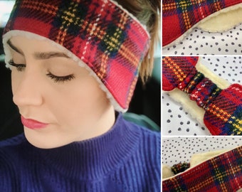 Harris Tweed Headband/ Ear Warmer.. Matching items available.