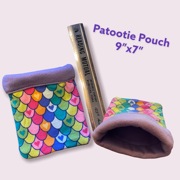 Mermaid PATOOTIE POUCH Mini SleepSack for Rats, Sugar Gliders, Squirrels, Hedgehogs, Baby Guinea Pigs and Tiny Ferrets