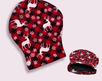 MINI Deer & snowflakes Nugget Napper for ferrets, rats, guinea pigs, chinchillas, sugar gliders, small animals