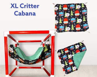 XL (14") Winter Monsters Critter Cabana for ferrets, guinea pigs, hedgehogs, rats, sugar gliders, chinchillas, small animals