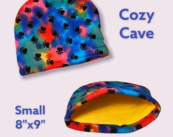 Cozy Cave- tie dye paw prints - small size