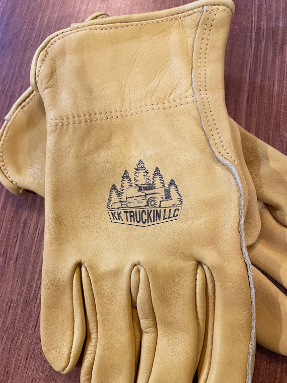 Leather Work Gloves for Gardening/Cutting/Construction/Motorcycle/Farm, Men  & Women, Cowhide Work Gloves (Large)