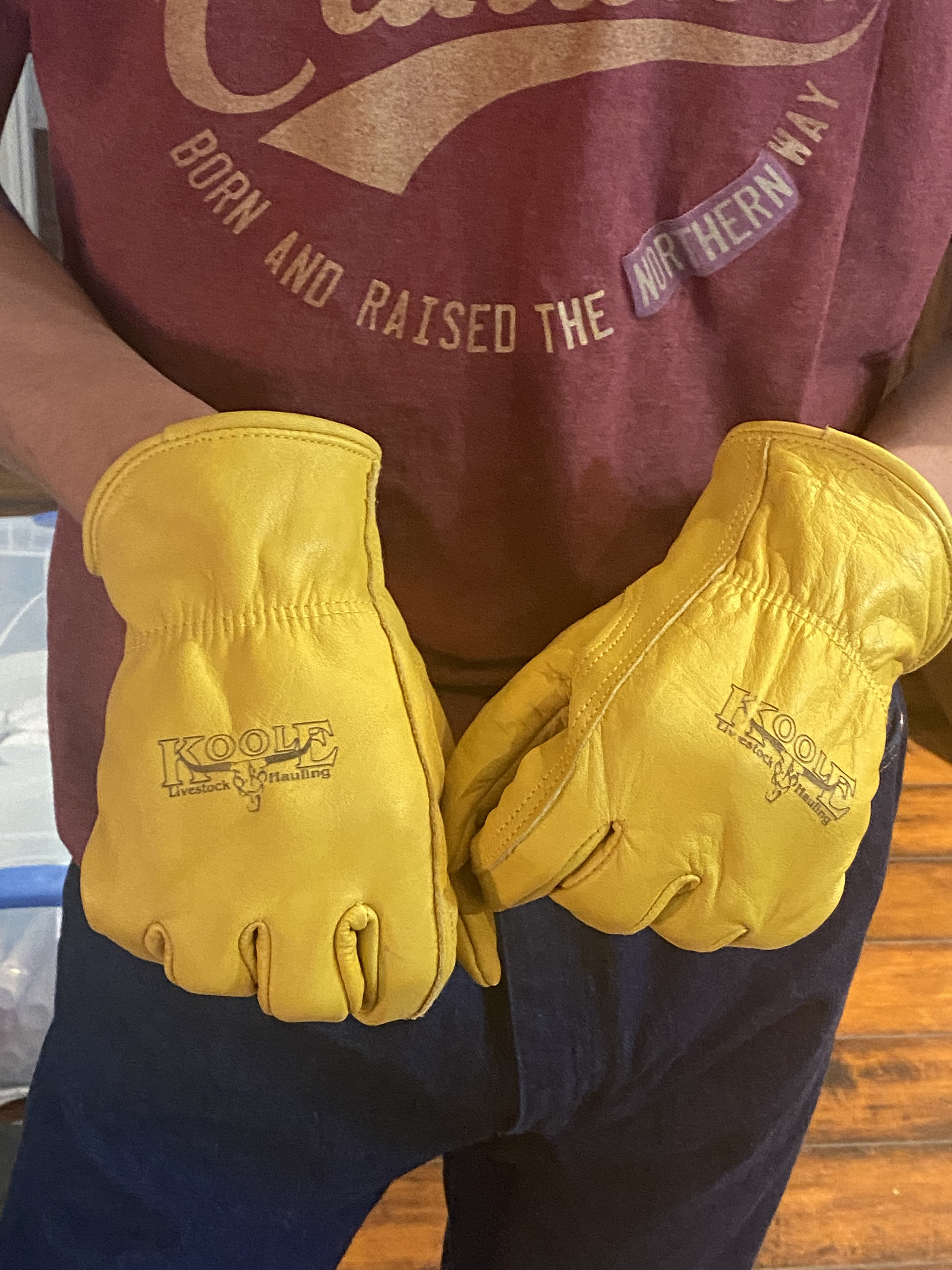 Custom Engraved Cowhide Leather Gloves Work Gloves Gardening Etsy