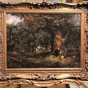 OIL PAINTING Antique 19th Century in the Circle Of John Constable British old master in a Beautiful Gold Gilt Frame