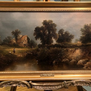 OIL PAINTING American William Guy Wall 1792 - 1864 School Early 19th Century Fine Quality Piece Gold Gilt Frame