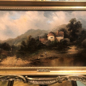 OIL PAINTING American William Guy Wall 1792 - 1864 School Early 19th Century Fine Quality Piece Gold Gilt Frame