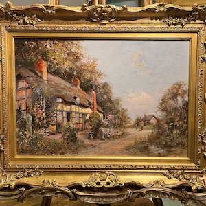 Oil PAINTING STUNNER By Joseph Hughes Clayton 1870 - 1940 Old Master 19th Century In a Fantastic Gold Gilt frame