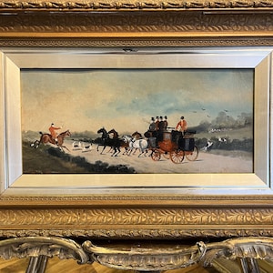 VERY RARE Oil PAINTING Antique 19th Century By Listed artist Philip Henry Rideout (1850 - 1920) British old master Beautiful Gold Gilt Frame