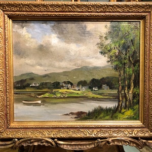 OIL PAINTING Beautiful Piece of POST War Impressionism  By R . Camamile 1949 &quot; 20th Century  French School Gold Gilt Frame