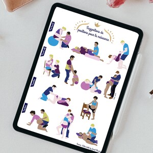 Digital illustration - Suggested birth positions EN