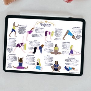 Illustrazione Digitale - Stretching durante la gravidanza FR