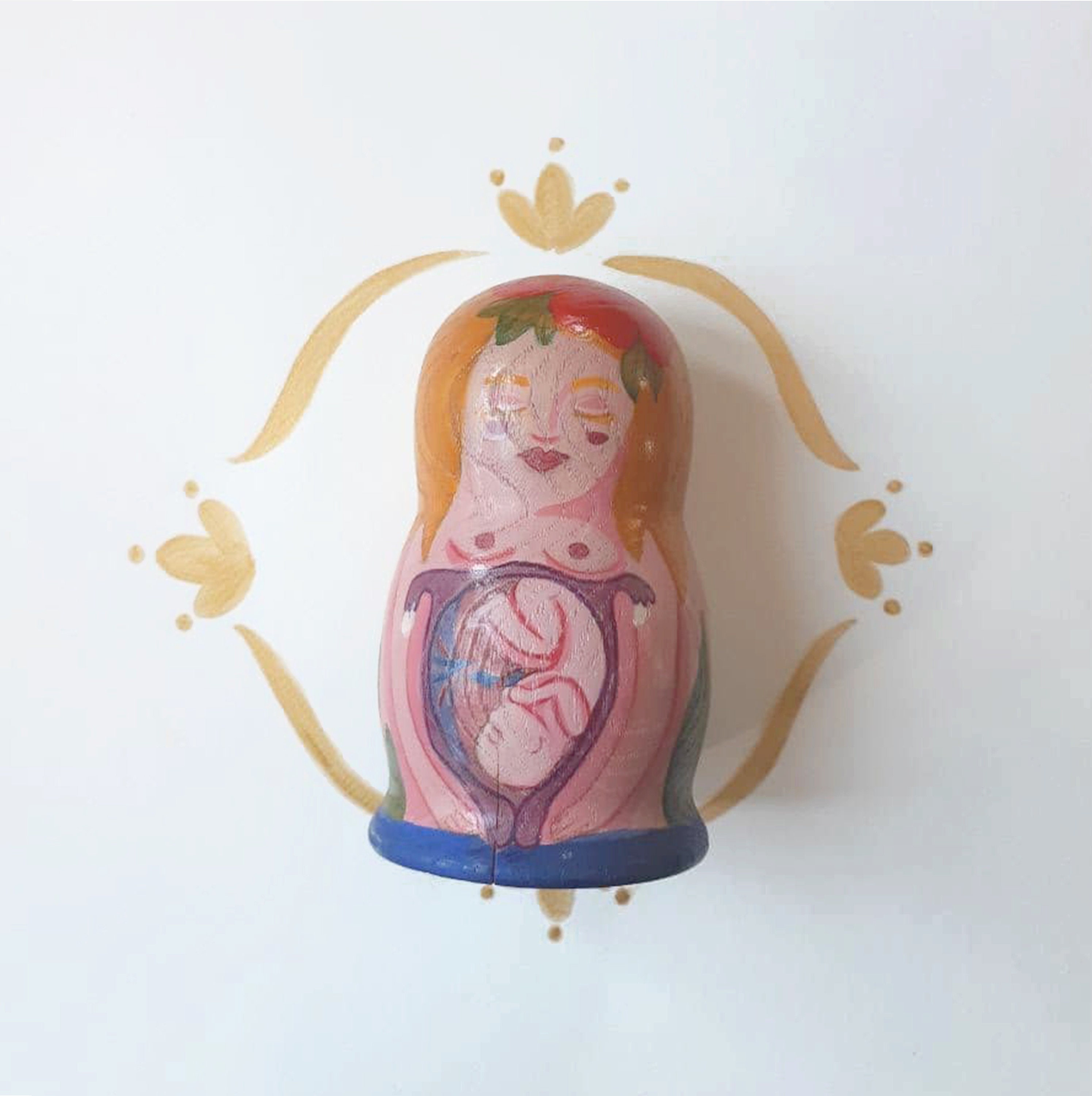 Poupée Russe/Totem Femme Enceinte, Doula, Sage-Femme