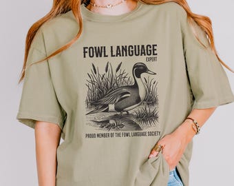 Camiseta de experto en lenguaje de aves / Camiseta divertida para amantes de los patos / Camiseta vintage de patos / Regalo para amantes de los patos / Camiseta vintage de patos / Regalo para amantes de los pájaros