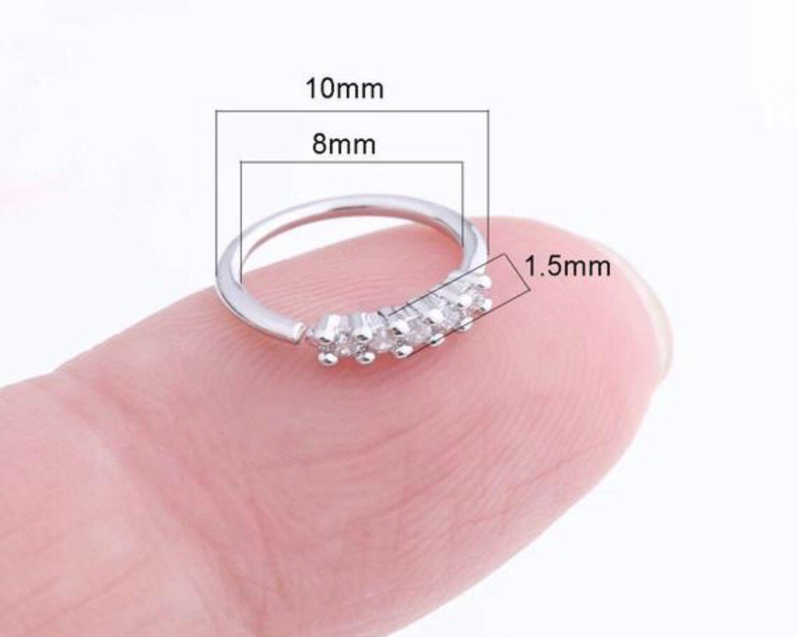 Silver Nose Ring Steel Nose Ringseamless Etsy UK