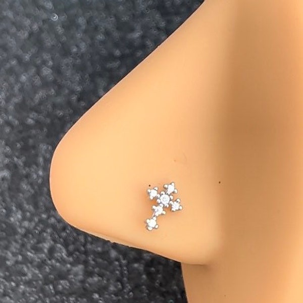 Cross Nose Ring Etsy