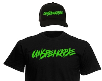 Kids UNSPEAKABLE T Shirt and Cap Bundle - Green Logo