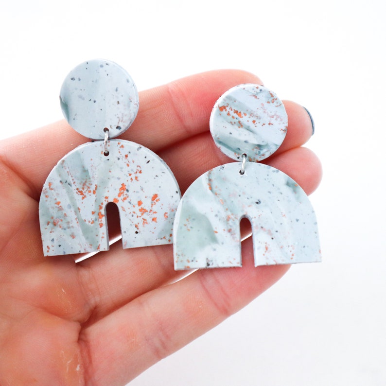 statement Handmade polymer clay earrings handmade lightweight hypoallergenic