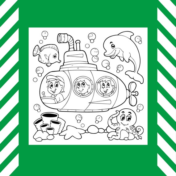 Download Kdp Kids Interior Sea Life Coloring Book For Kids 50 Etsy