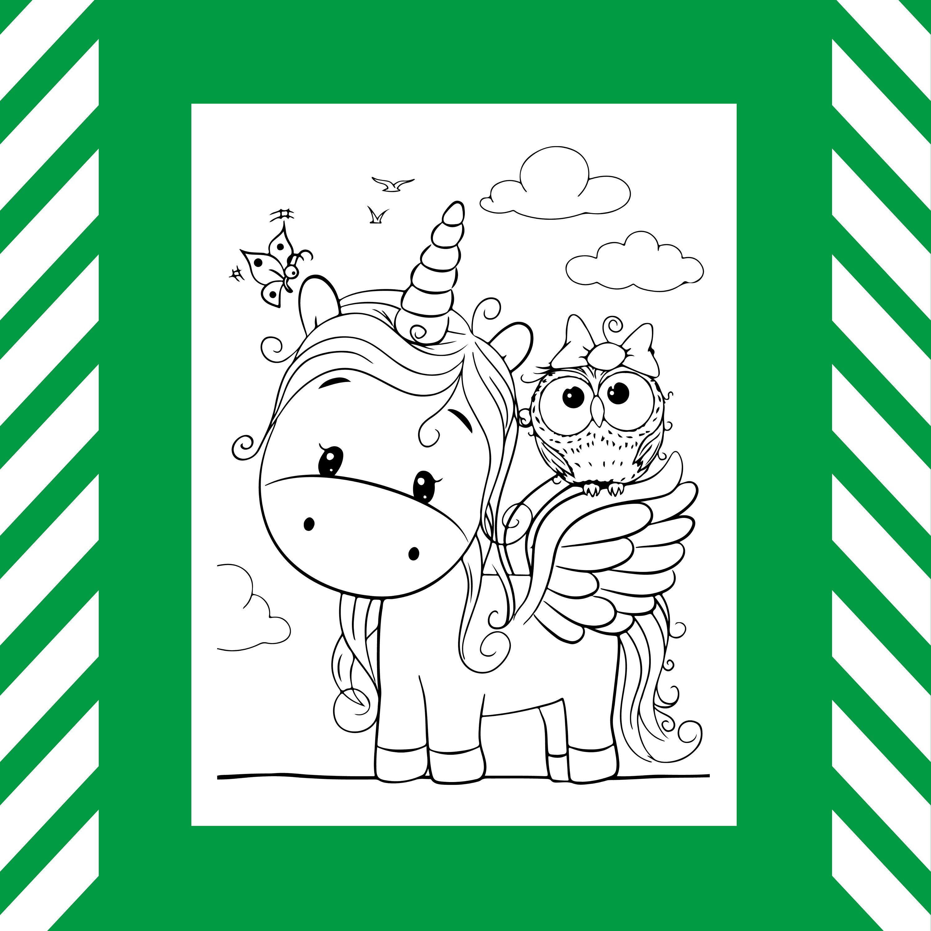 Download KDP Kids Interior: Unicorn Coloring Book For Kids 100 | Etsy