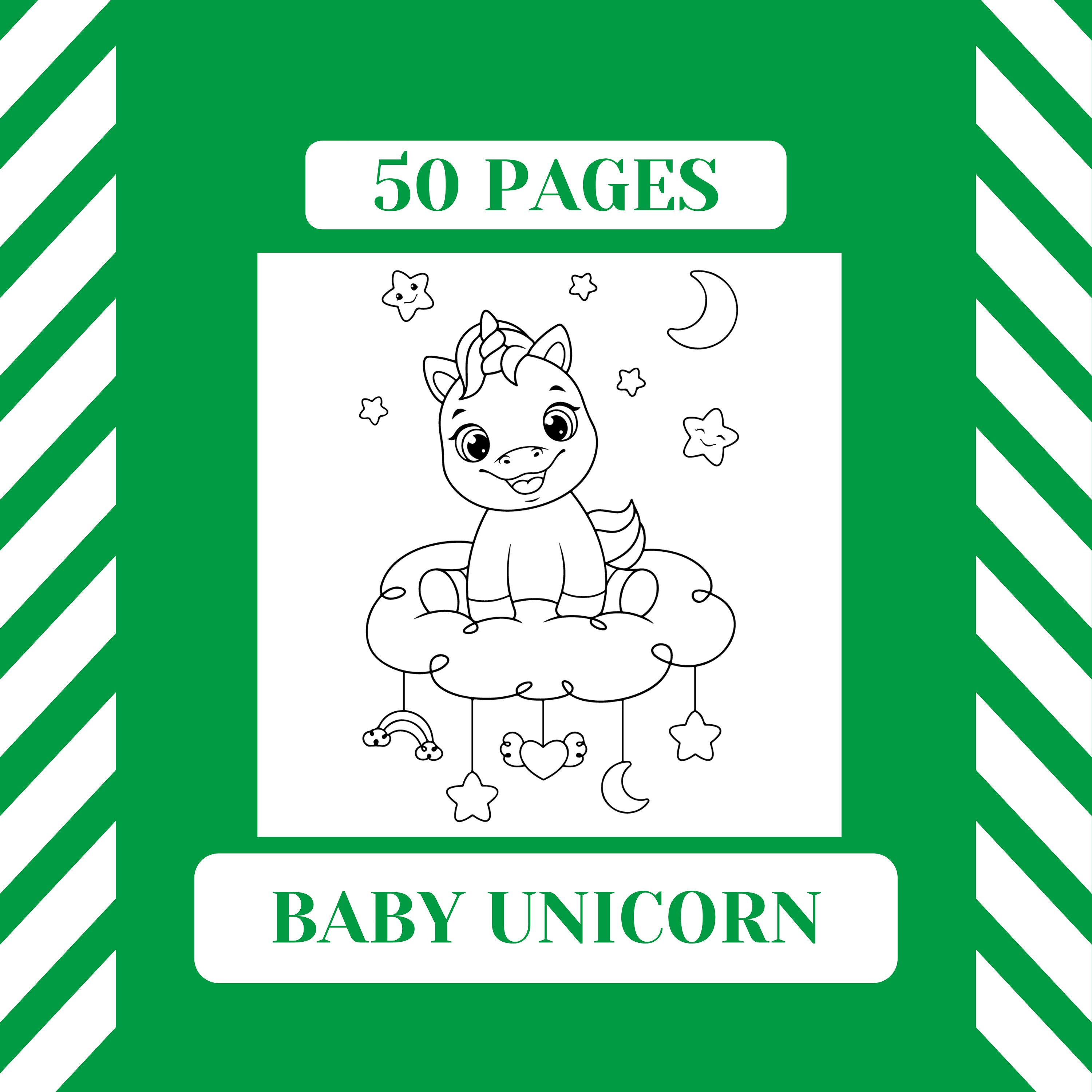 Download Kdp Kids Interior Baby Unicorn Coloring Book For Kids 50 Etsy