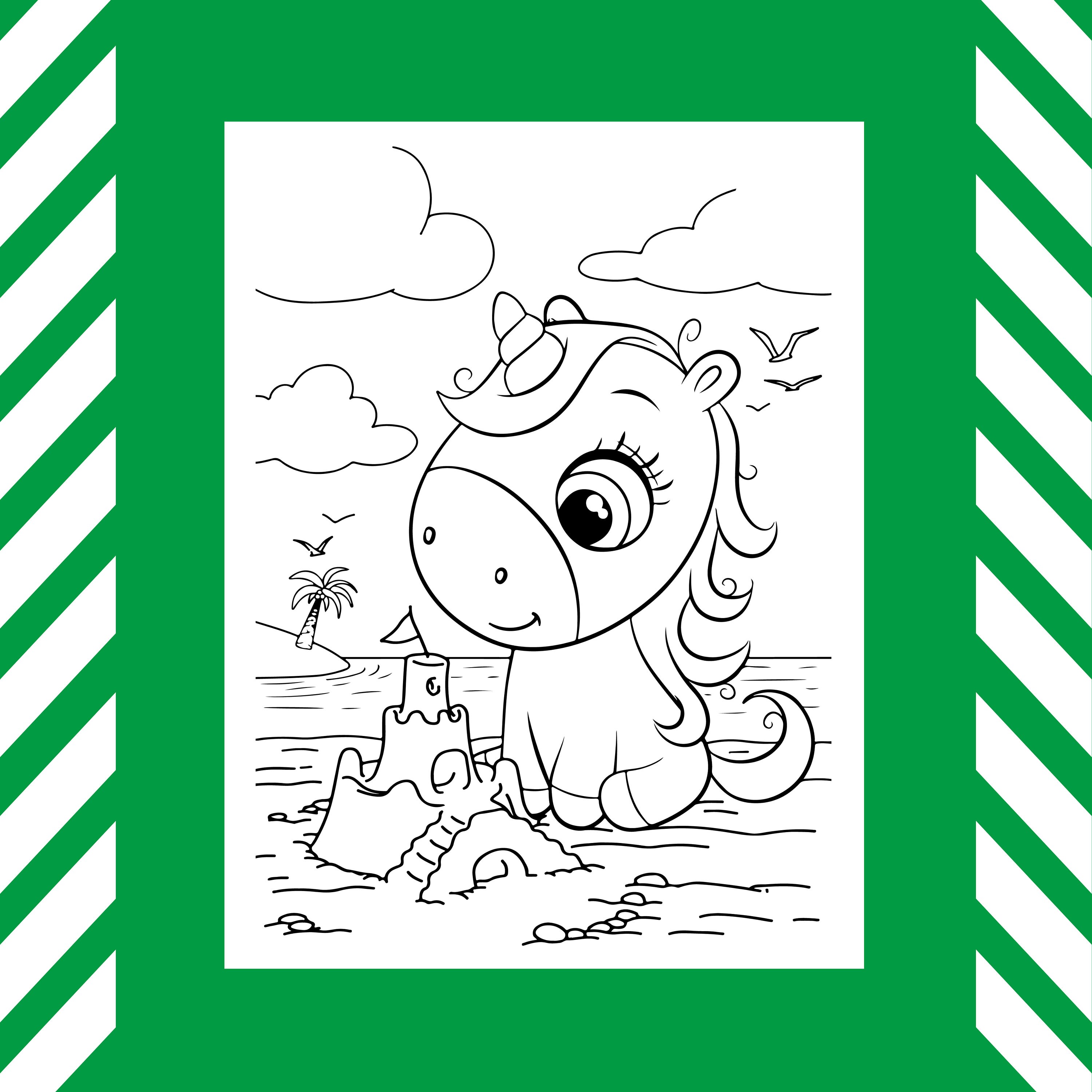 Download KDP Kids Interior: Unicorn Coloring Book For Kids 100 | Etsy