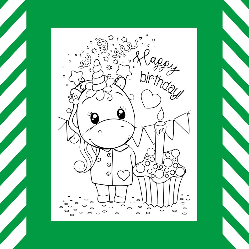 Download KDP Kids Interior: Unicorn Coloring Book For Kids 100 | Etsy