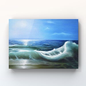Oil painting on 40x60 canvas Strand Landschaft - Reproduktion / original oilpainting on 40x60 canvas Beach landscape - reproduction