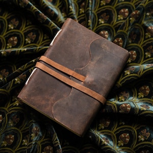 Personalized Buffalo Leather Journal: Handmade Travel Notebook