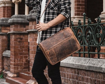 Leren schoudertas: gepersonaliseerde schoudertas