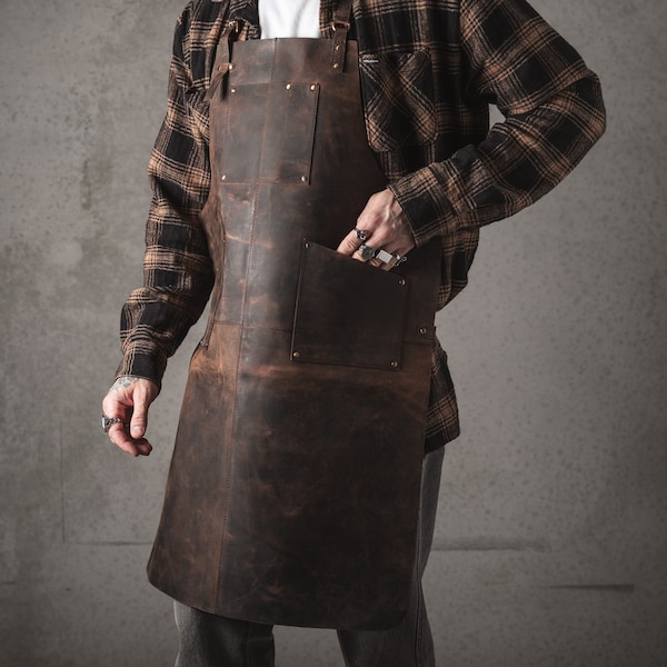 Leather Apron Leather Apron Men Leather Apron Woodworking Leather Apron Blacksmith Leather Apron bbq Chef Gift Chef Apron Bbq Apron