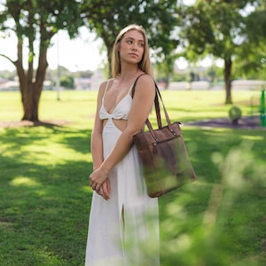 Leather Tote Bag With Zipper Leather Shoulder Bag Tote Large Leather Tote Bag Women Leather Tote Bag Leather Tote Bag for Women