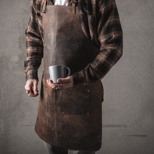 Leather Apron For Men Personalized Apron Blacksmith Leather Apron Leather Woodworking Apron With Pockets Strap Apron Valentines Gift For Him