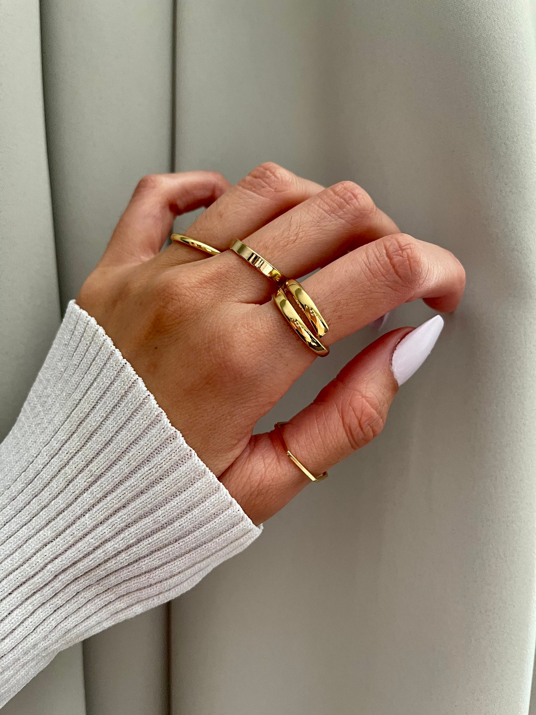 Stackable gold rings 4 Included Etsy