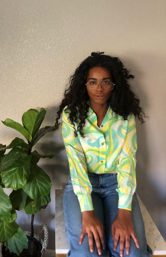 Vintage 70s Psychedelic Blouse