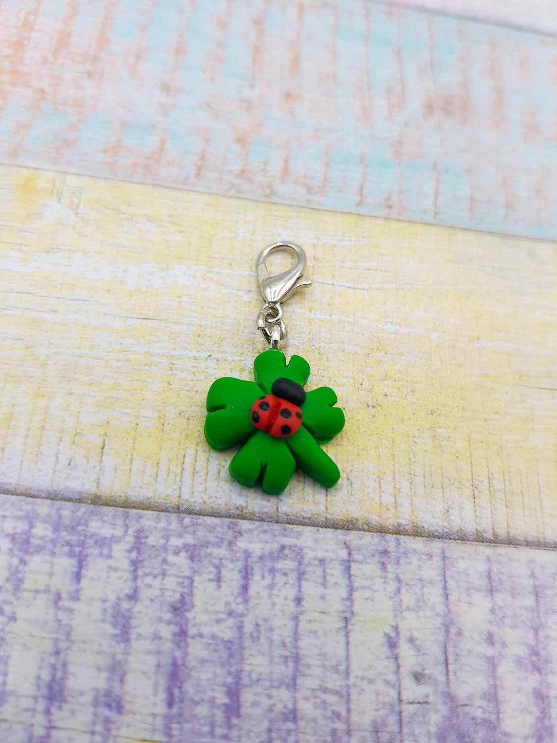 Lucky Charm Keychain Charm in Polymer clay Polymer Clay Etsy
