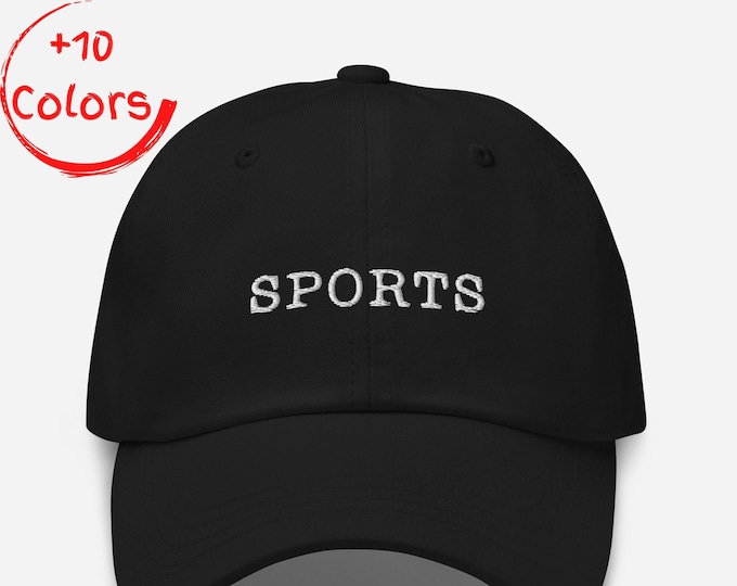 SPORTS Dad Hat | Embroidered Baseball Cap | Unisex Adjustable Hat | Casual Sporty Style | Gift for Sports Lovers | Athlete Cap